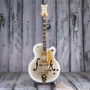 Gretsch G6136TG-OP Limited Edition Orville Peck Falcon W/ String-Thru Bigsby Hollowbody Guitar, Oro Sparkle, front