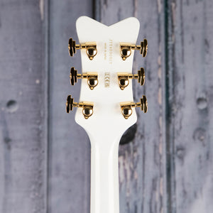 Gretsch G6136TG-OP Limited Edition Orville Peck Falcon W/ String-Thru Bigsby Hollowbody Guitar, Oro Sparkle, back headstock