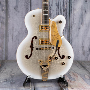 Gretsch G6136TG-OP Limited Edition Orville Peck Falcon W/ String-Thru Bigsby Hollowbody Guitar, Oro Sparkle, front closeup