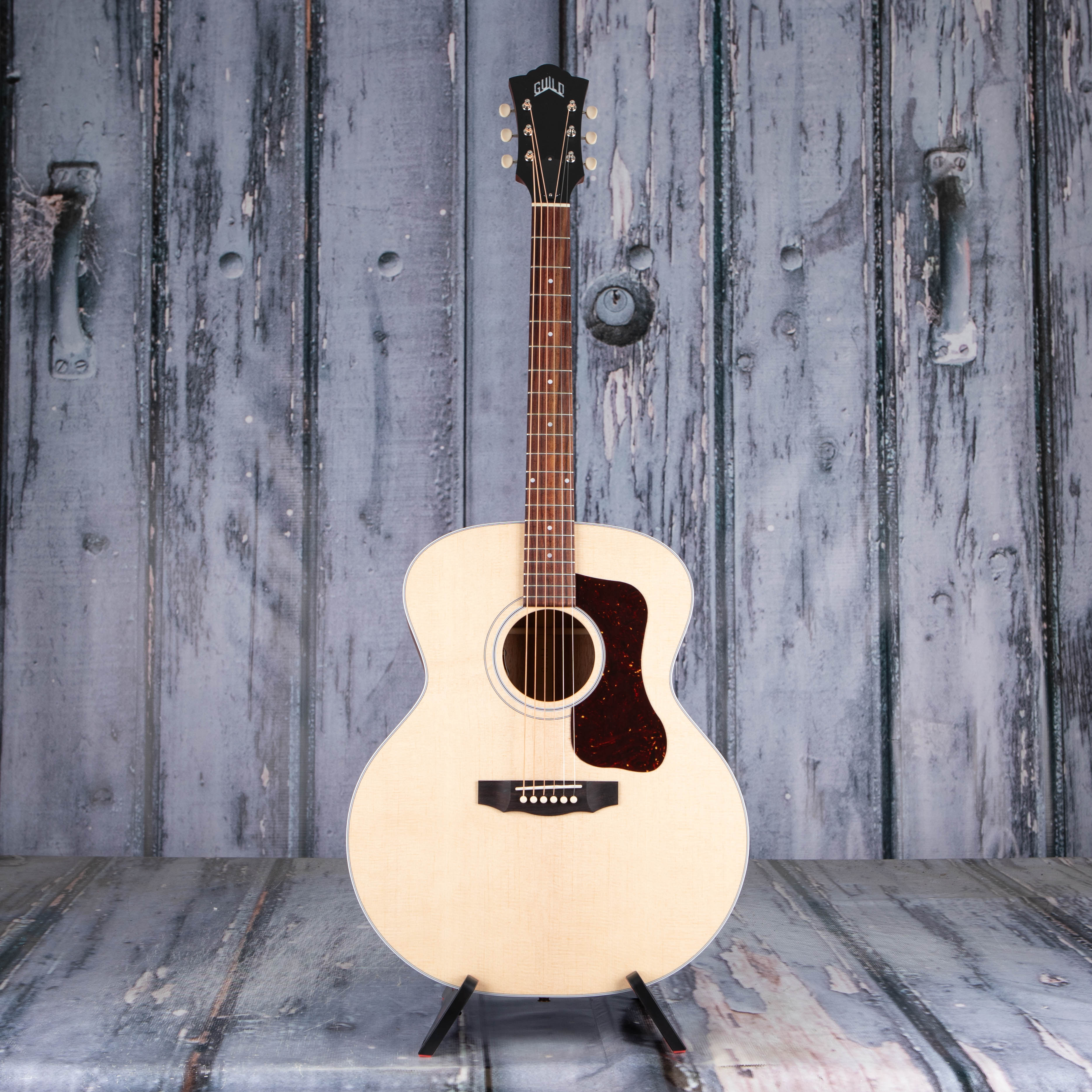 Guild F-40E Jumbo Acoustic/Electric Guitar, Natural Satin, front