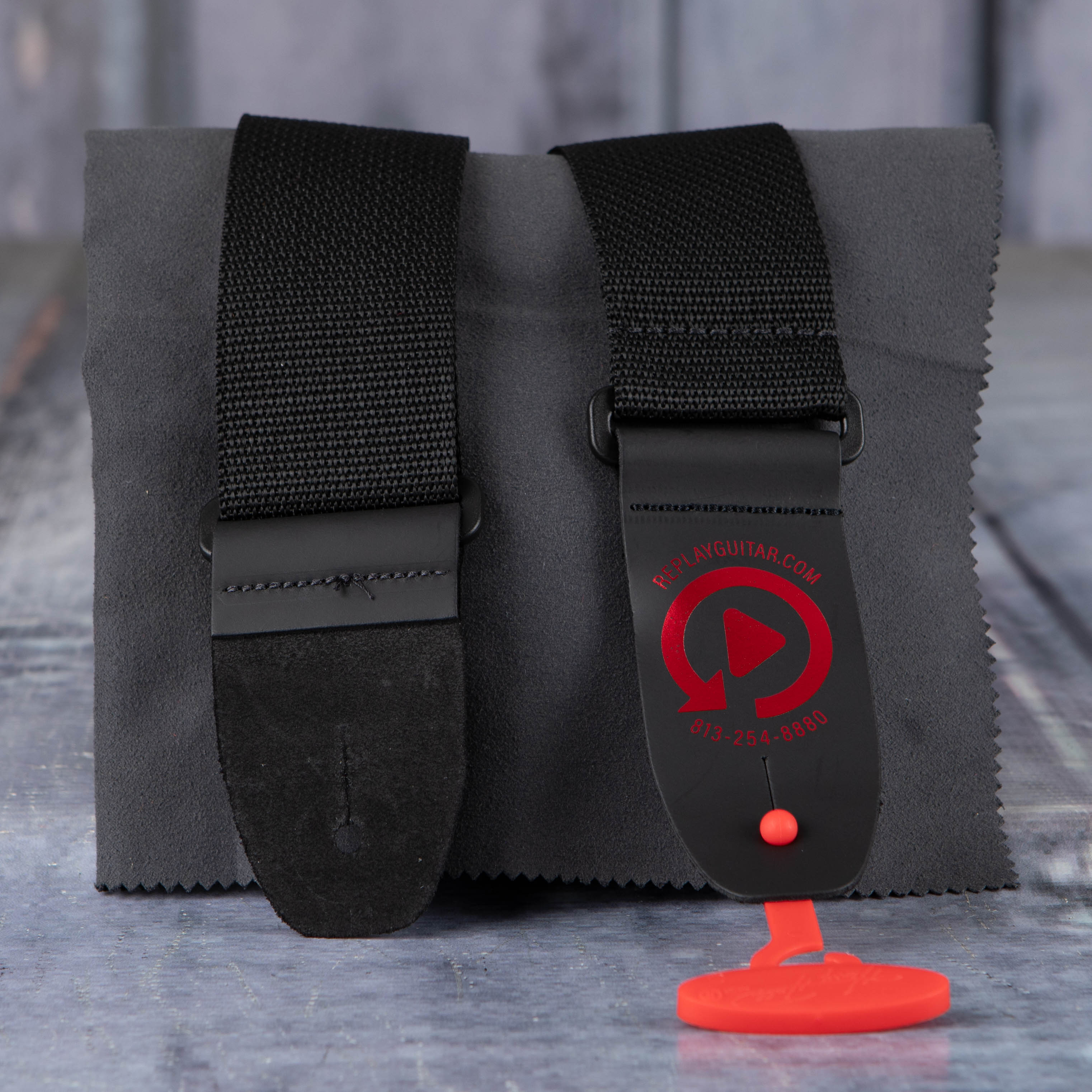 Henry Heller 2" Standard Guitar Strap, Replay Logo