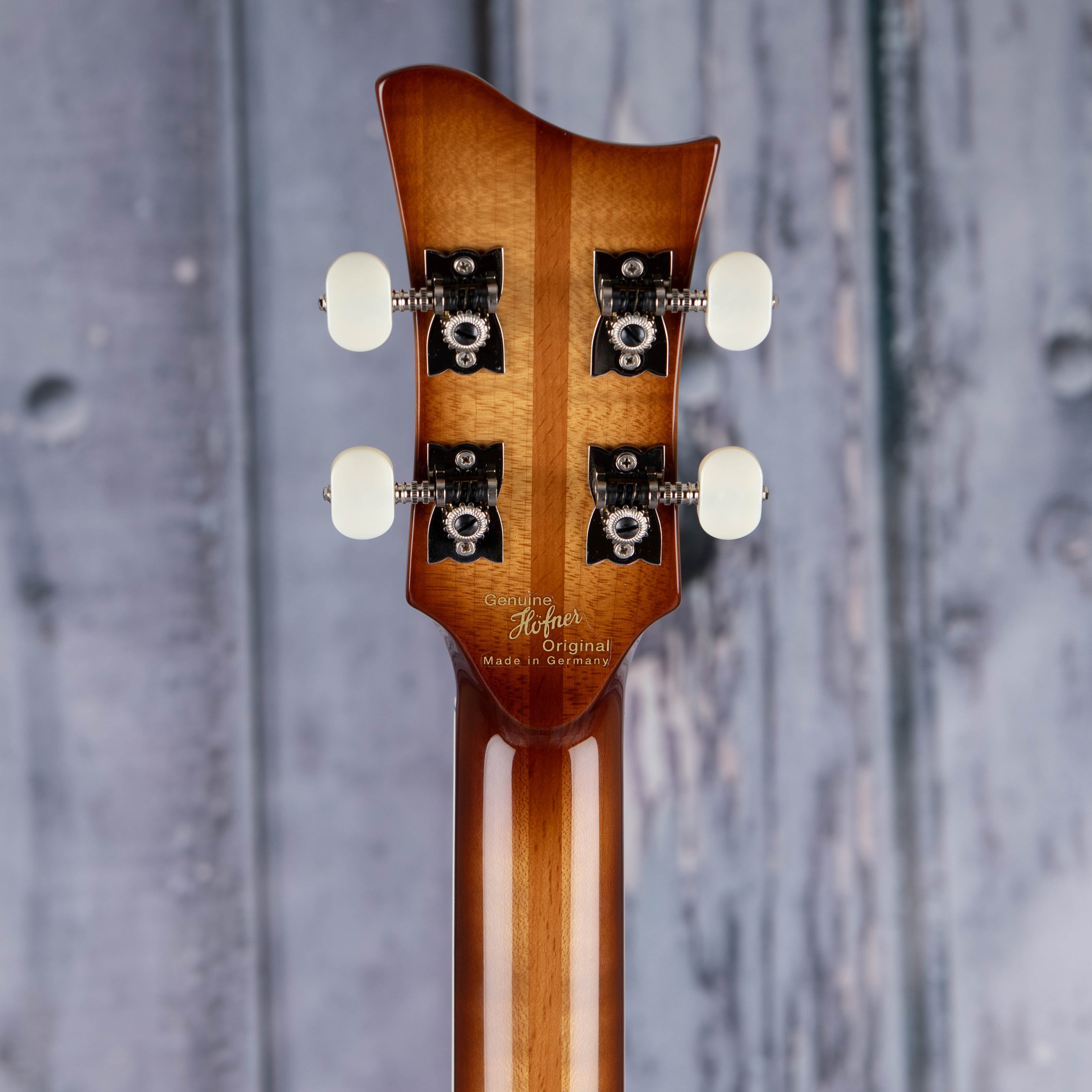 Höfner H500/2-SB-O Limited Club Violin Bass Guitar, Sunburst, back headstock