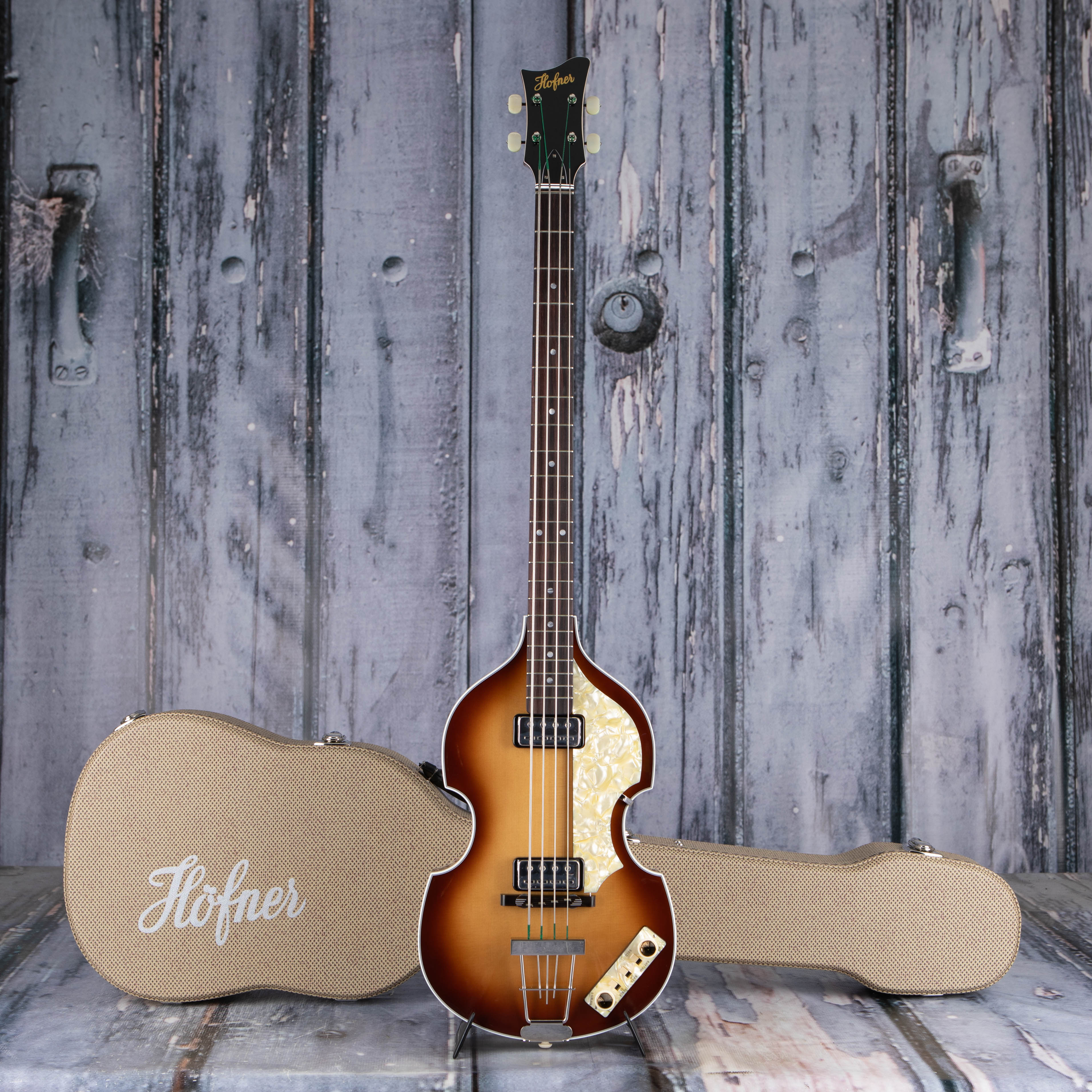 Höfner HOF-H500/1-62-O Limited Edition 1962 Reissue Violin Bass Guitar, Sunburst, case