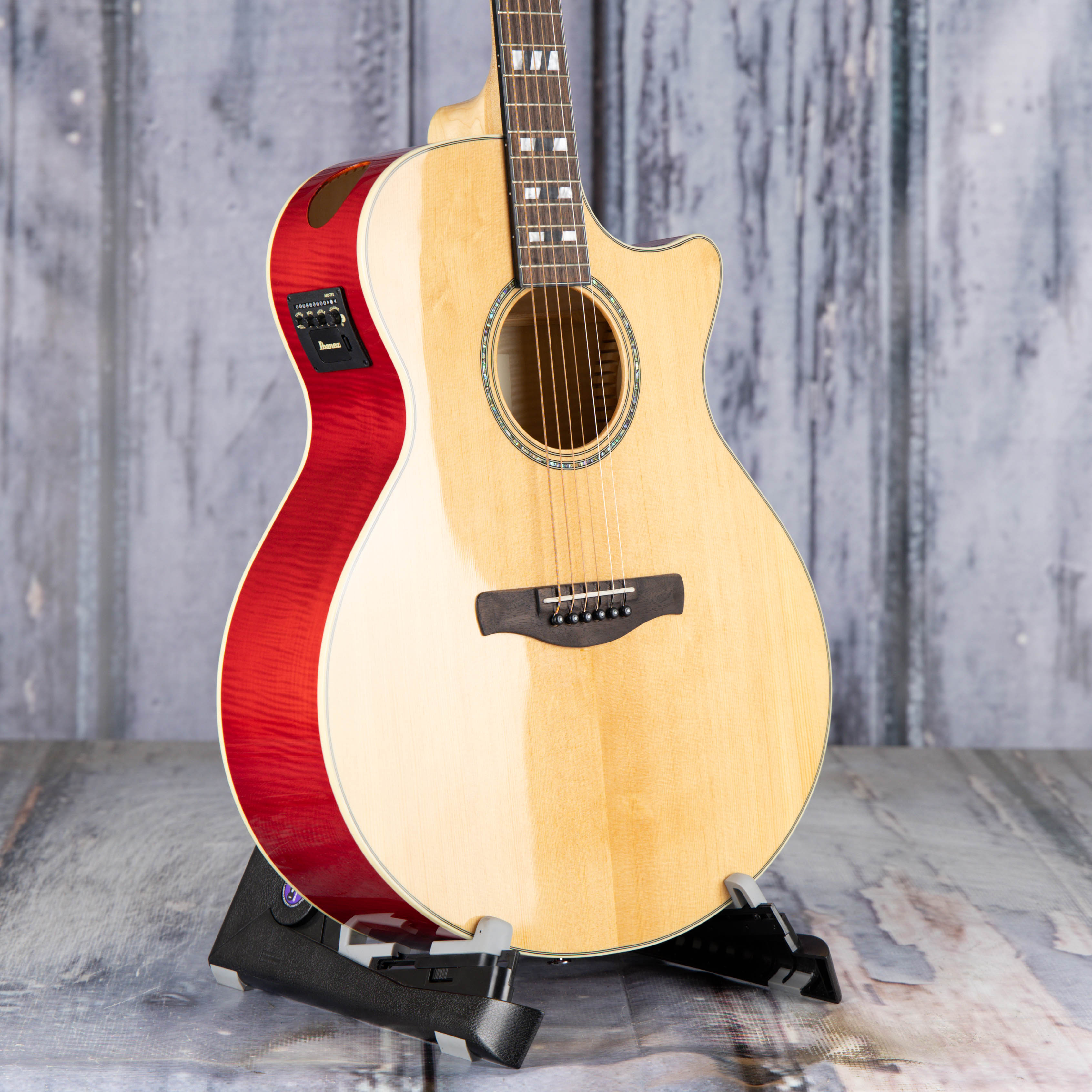 Ibanez AE170 Acoustic/Electric Guitar, Natural, angle
