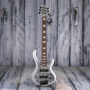 Ibanez BTB25TH6 25th Anniversary BTB Standard 6-String Electric Bass Guitar, Silver Blizzard Matte, front