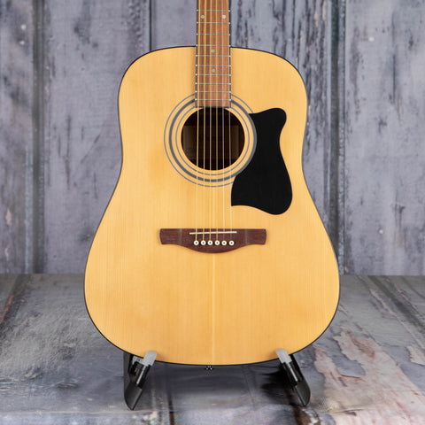 Ibanez IJV50 Dreadnought Jam Pack Acoustic Guitar, Natural High Gloss, front closeup