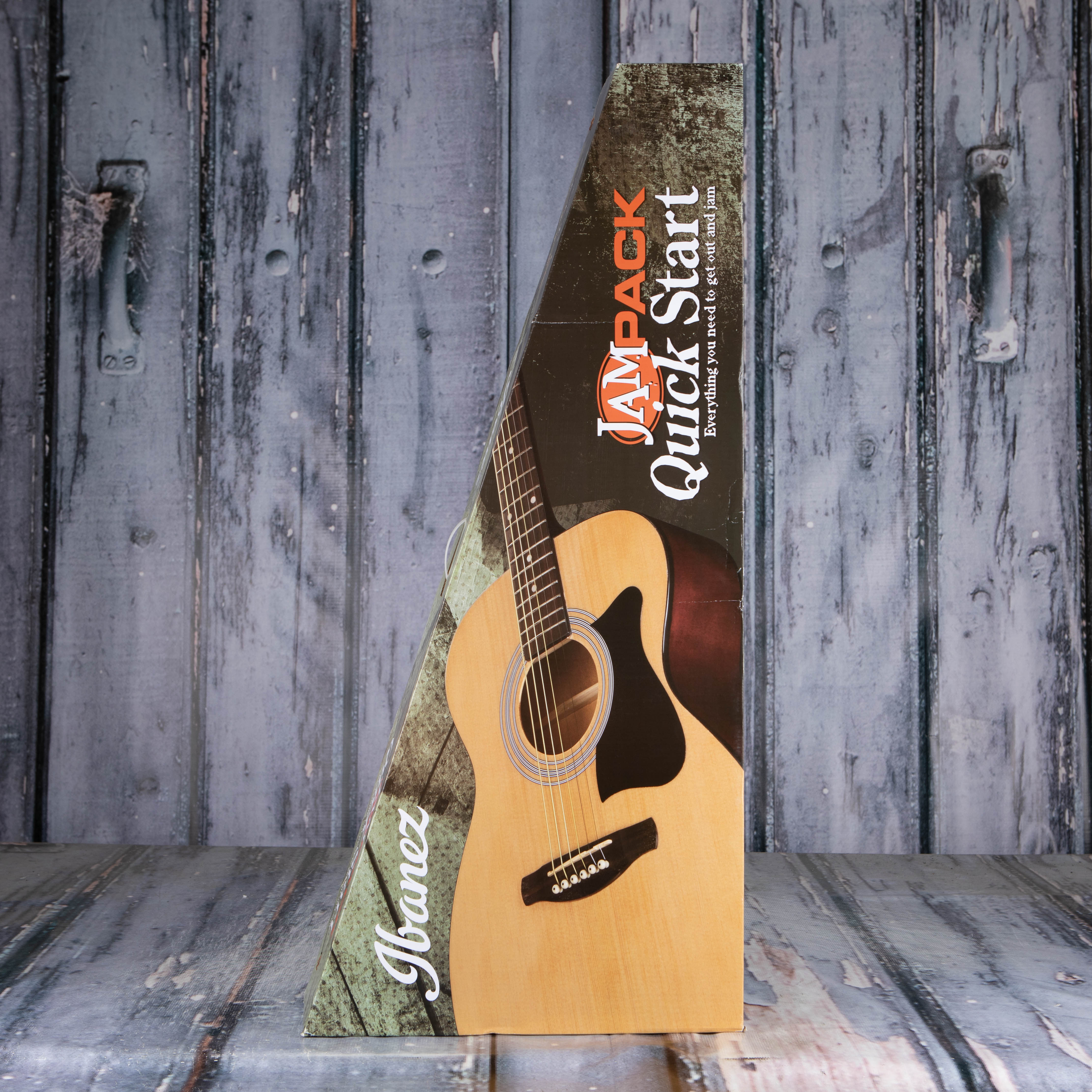 Ibanez IJVC50 Grand Concert Jam Pack Acoustic Guitar, Natural High Gloss, box