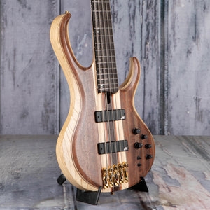 Ibanez Premium BTB1835 5-String Electric Bass Guitar, Natural Shadow Low Gloss, angle