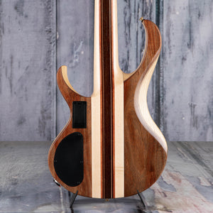 Ibanez Premium BTB1835 5-String Electric Bass Guitar, Natural Shadow Low Gloss, back closeup