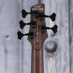 Ibanez Premium SR1355B 5-String Electric Bass Guitar, Dual Mocha Burst Flat, back headstock