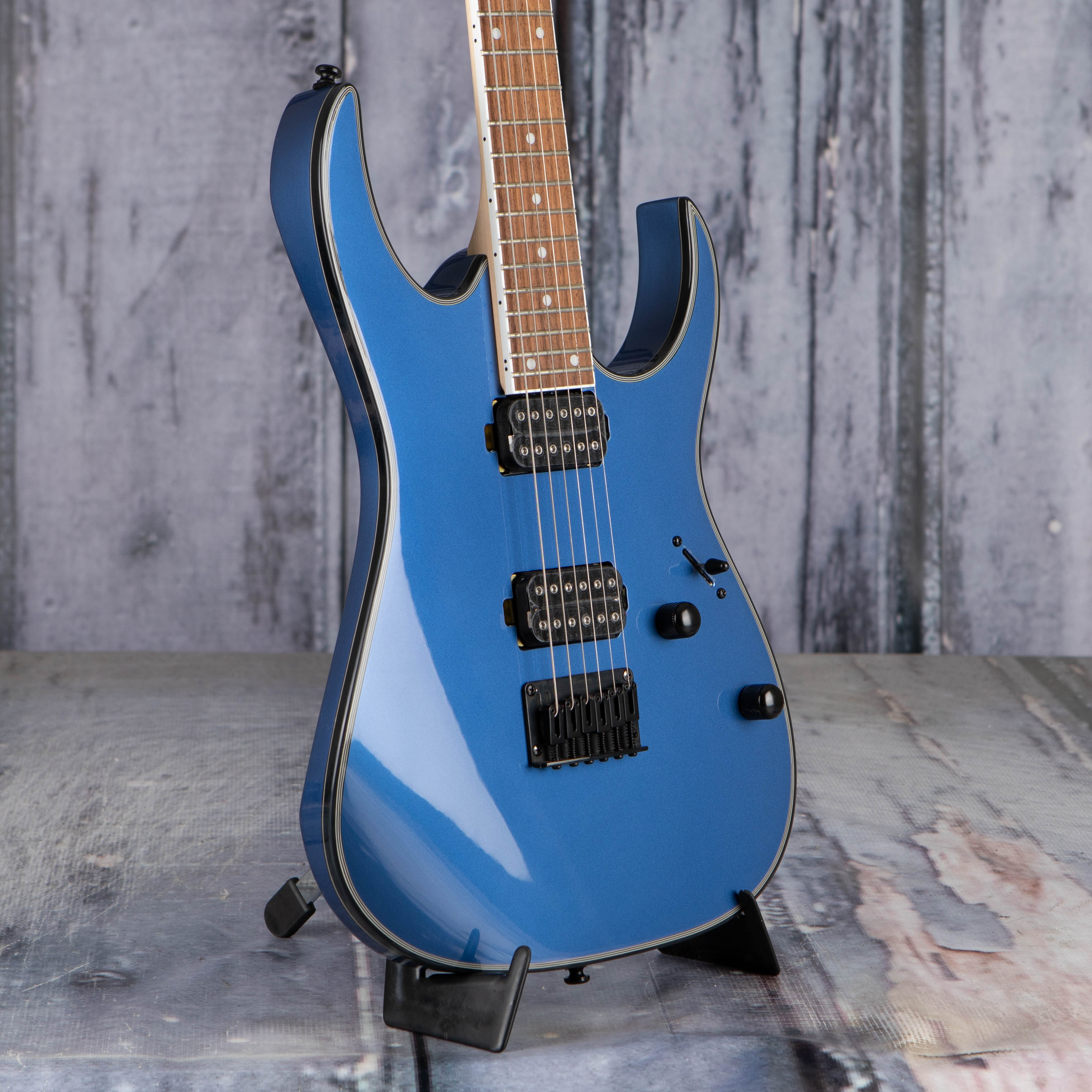 Ibanez RG421EX Electric Guitar, Prussian Blue Metallic, angle