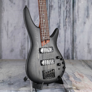 Ibanez SR605E 5-String Electric Bass Guitar, Black Stained Burst, angle
