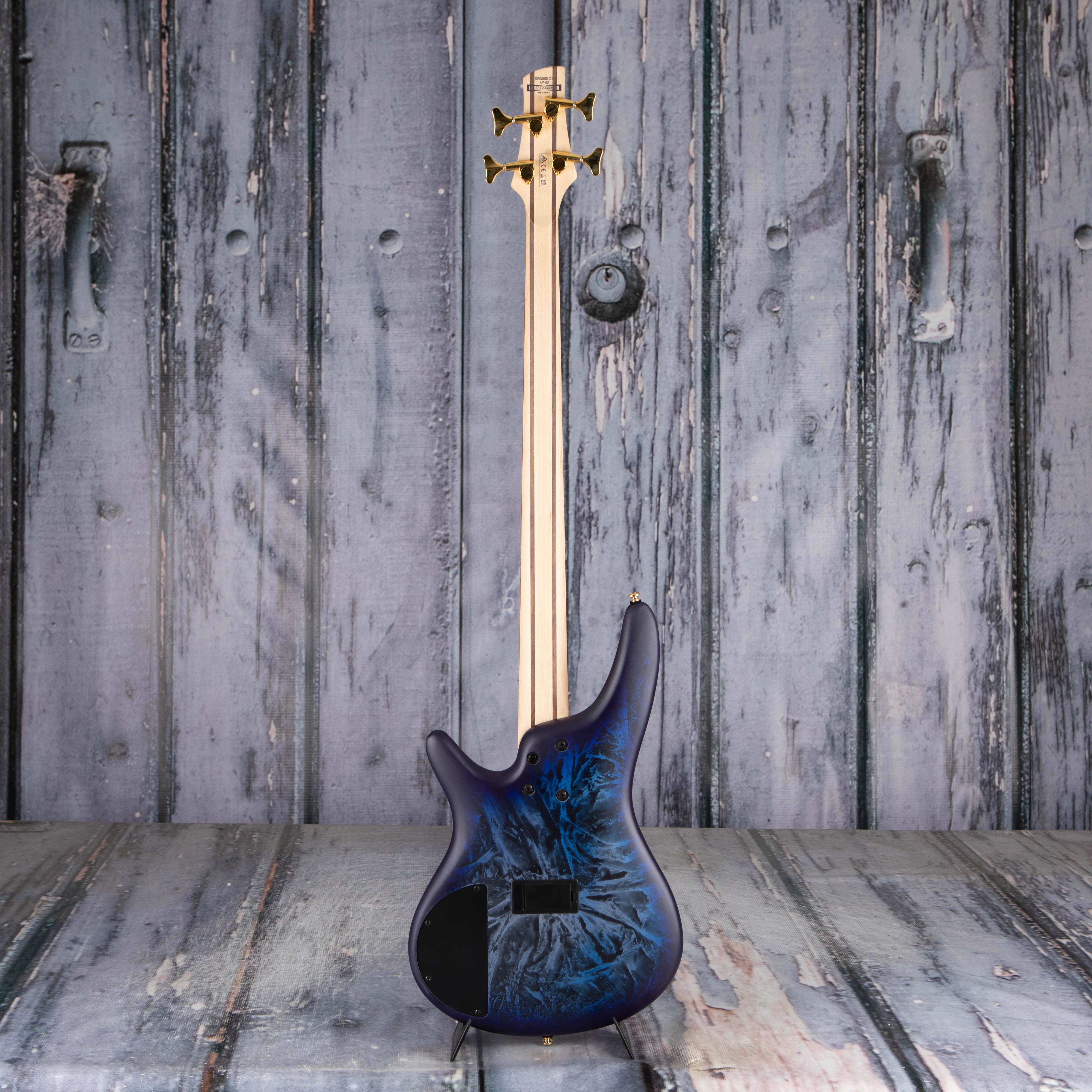 Ibanez Standard SR300EDX Electric Bass Guitar, Cosmic Blue Frozen Matte, back