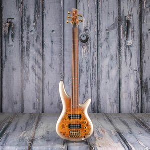 Ibanez Standard SR405EPBDX 5-String Electric Bass Guitar, Mars Gold Metallic Burst, front