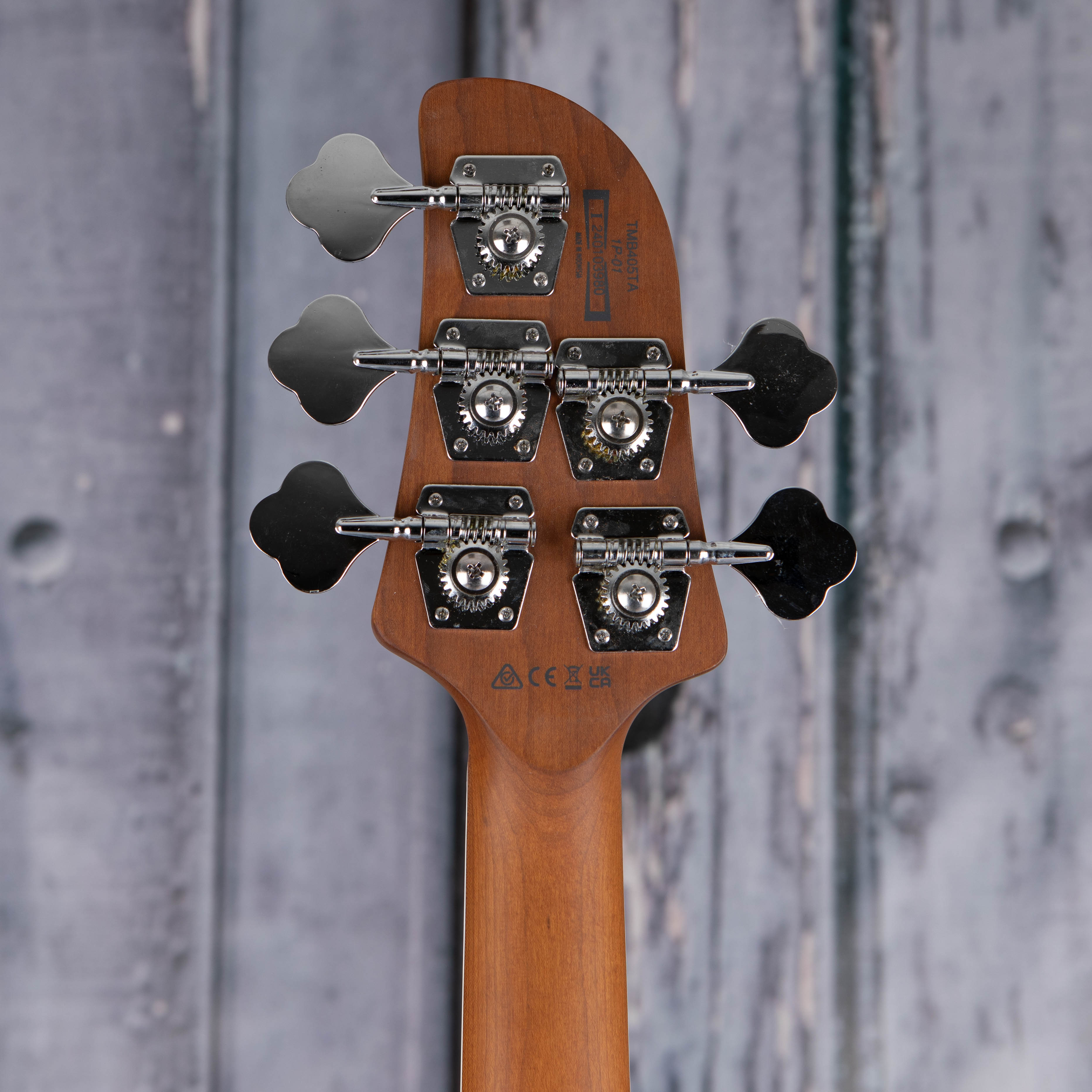 Ibanez Talman TMB405TA 5-String Electric Bass Guitar, Cosmic Blue Starburst, back headstock