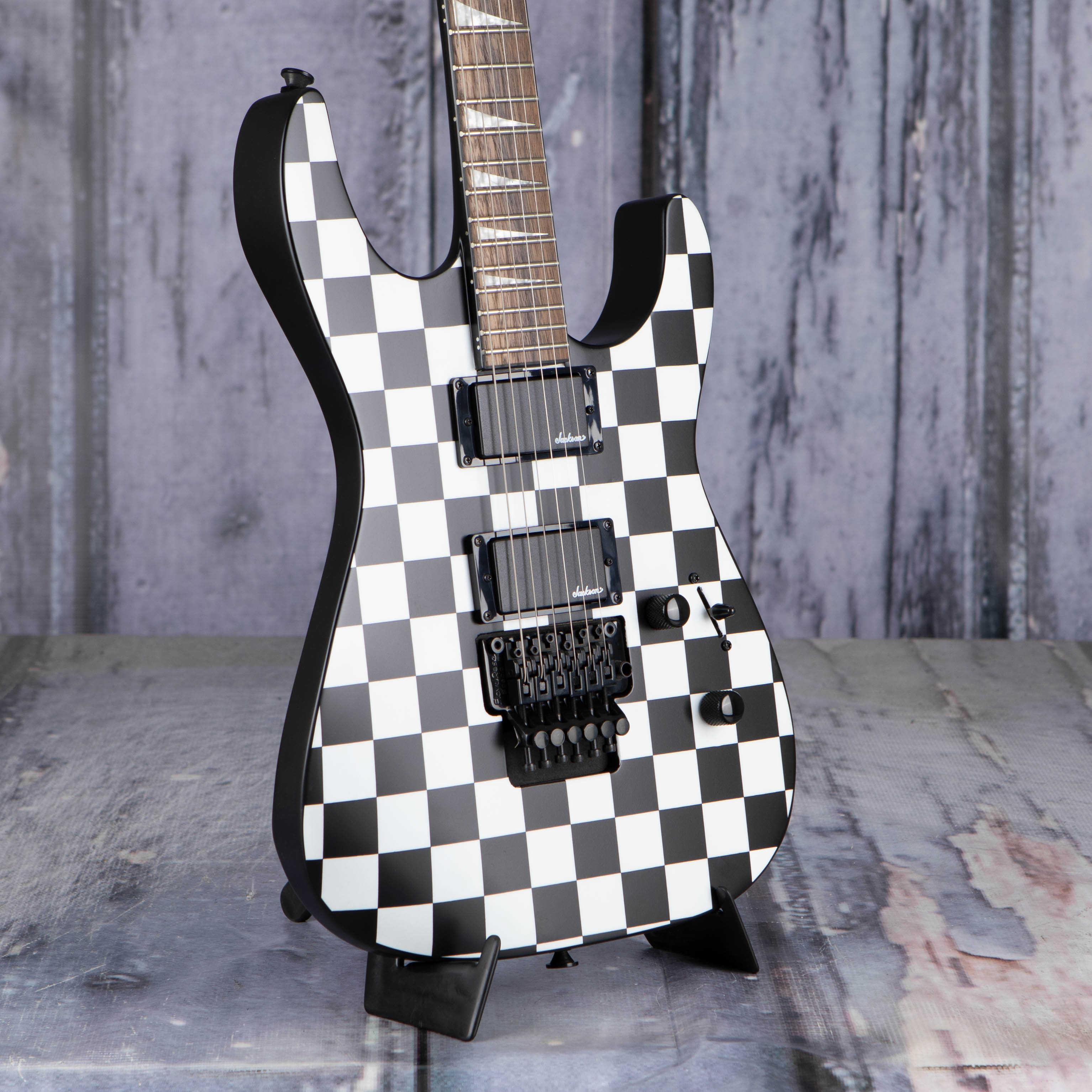 Jackson X Series Soloist SLX DX Electric Guitar, Checkered Past, angle