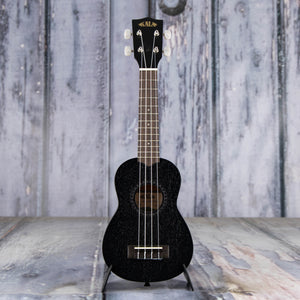 Kala KA-15S Soprano Ukulele, Black Satin, front