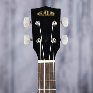 Kala KA-15S Soprano Ukulele, Black Satin, front headstock