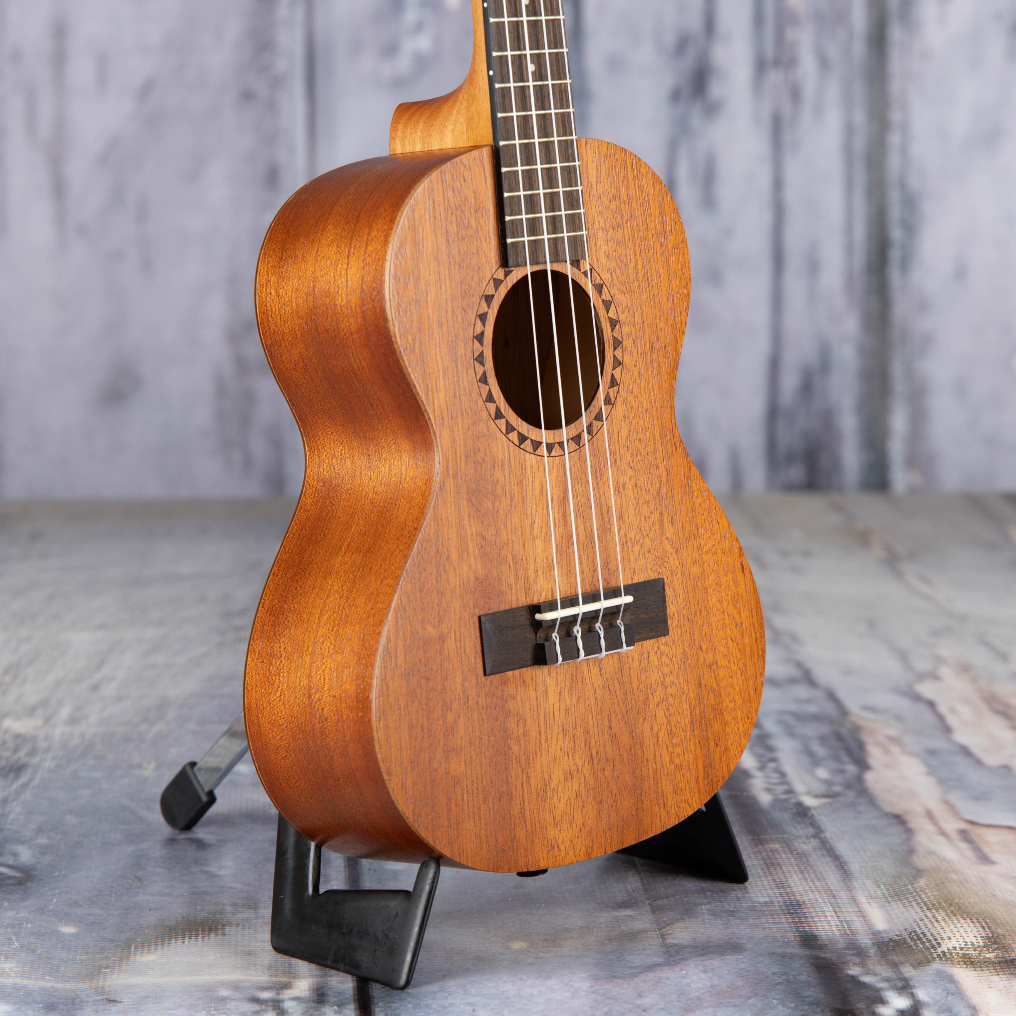 Kala KA-15T Tenor Ukulele, Satin Mahogany, angle