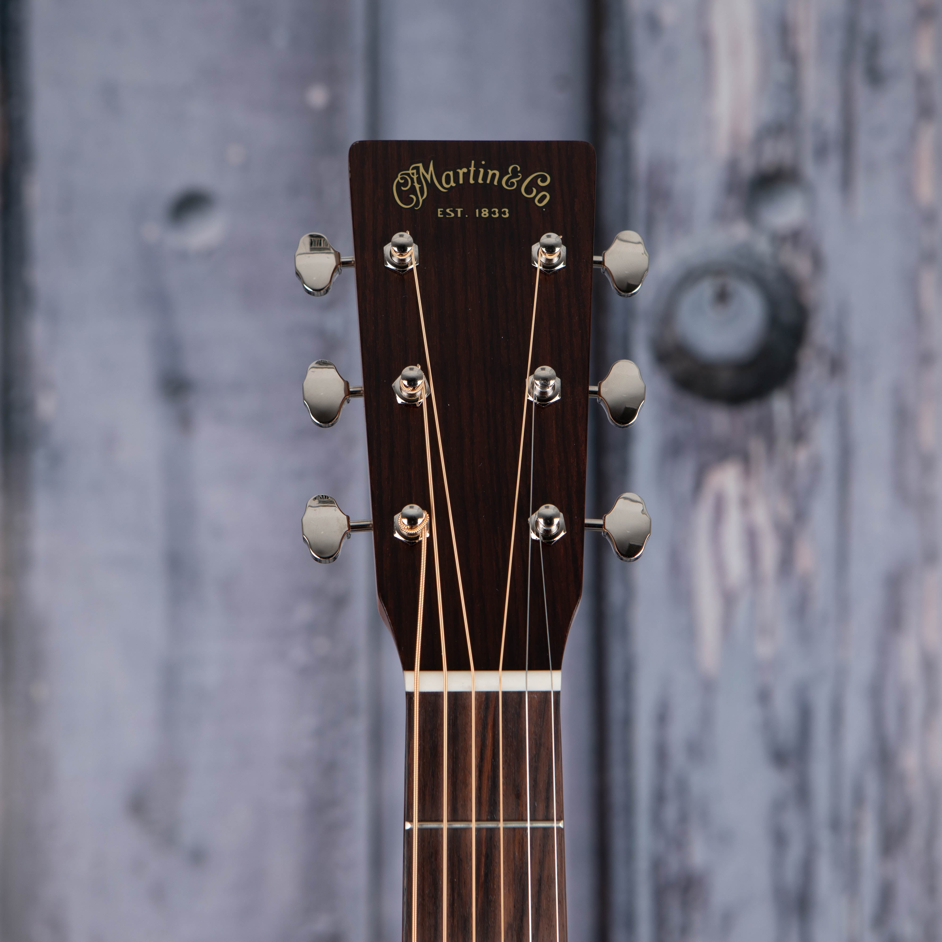 Martin 00-15M Acoustic Guitar, Dark Mahogany, front headstock