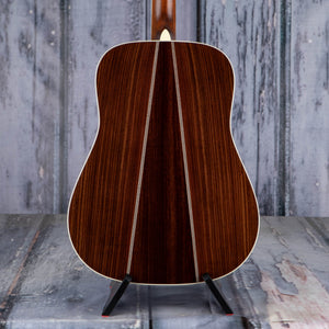 Martin HD-35 Left-Handed Acoustic Guitar, Natural, back closeup