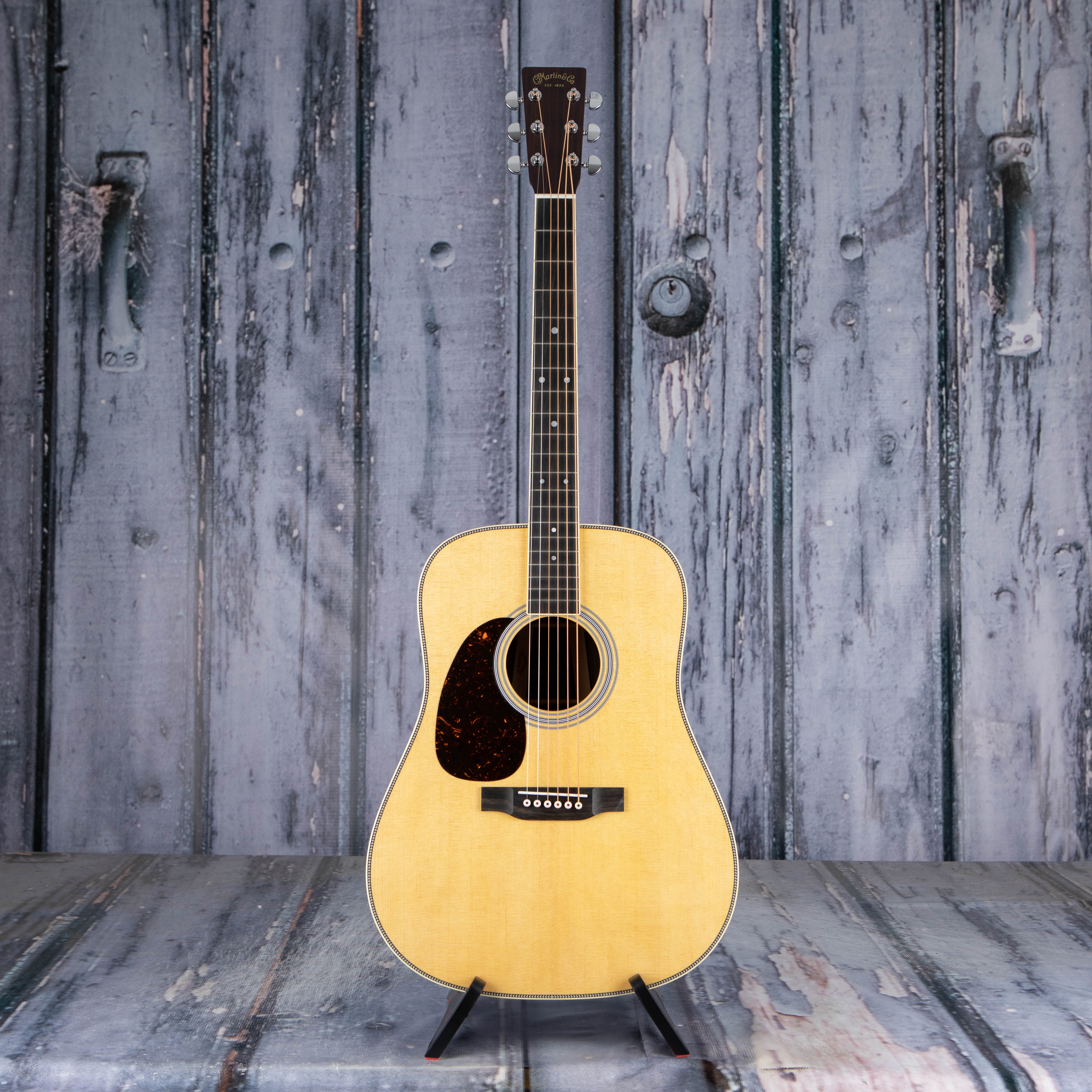 Martin HD-35 Left-Handed Acoustic Guitar, Natural, front