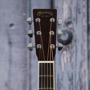 Martin HD-35 Left-Handed Acoustic Guitar, Natural, front headstock