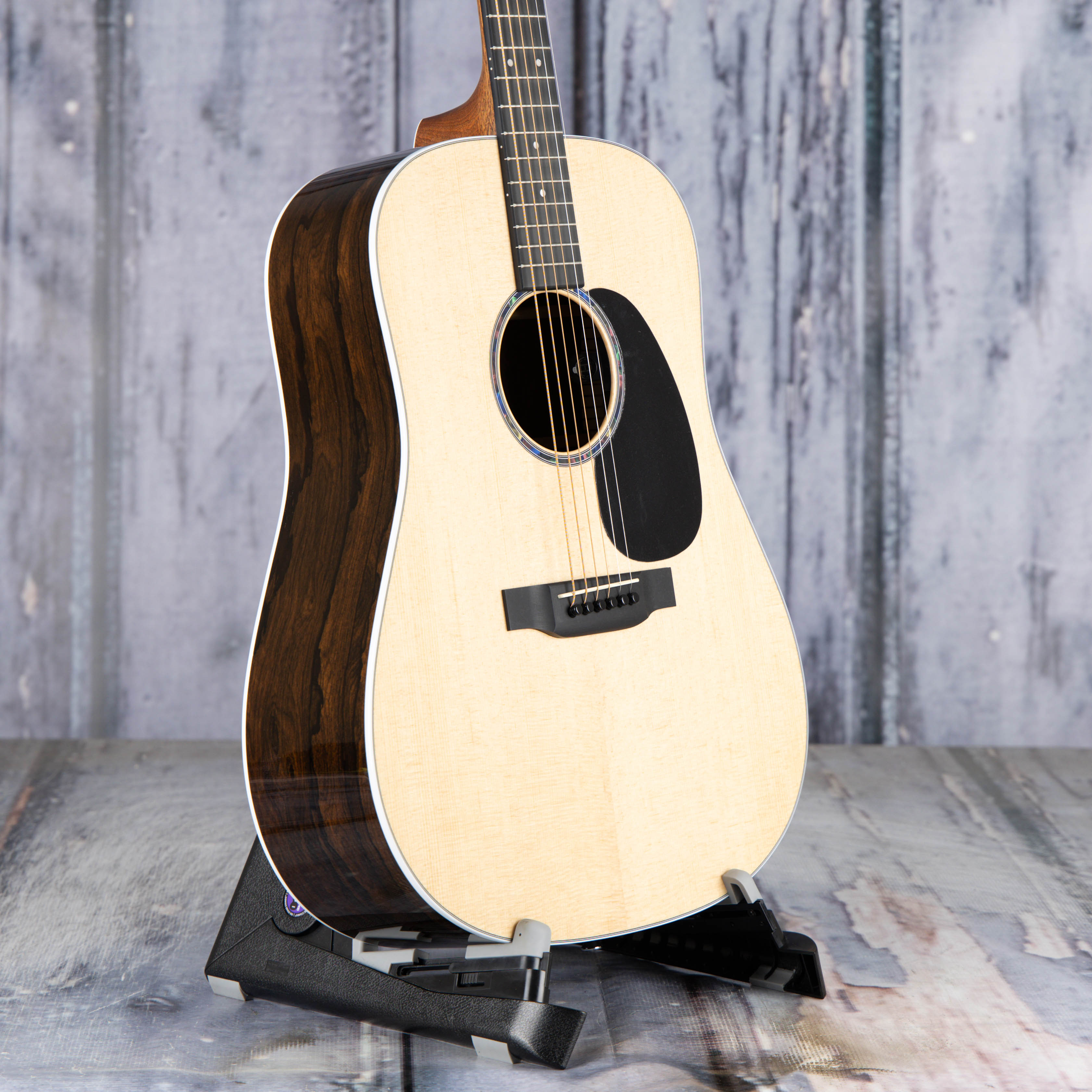 Martin D-13E Ziricote Acoustic/Electric Guitar, Natural, angle