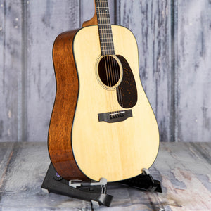 Martin D-18 Acoustic Guitar, Natural, angle