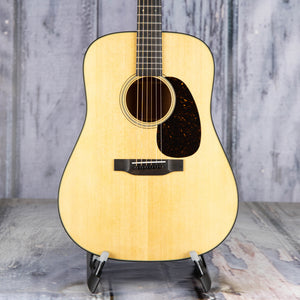 Martin D-18 Acoustic Guitar, Natural, front closeup