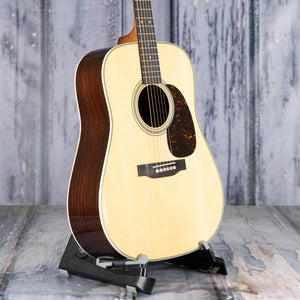 Martin D-28 Standard Acoustic Guitar, Natural, angle