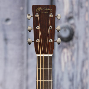 Martin D-28 Standard Acoustic Guitar, Natural, front headstock