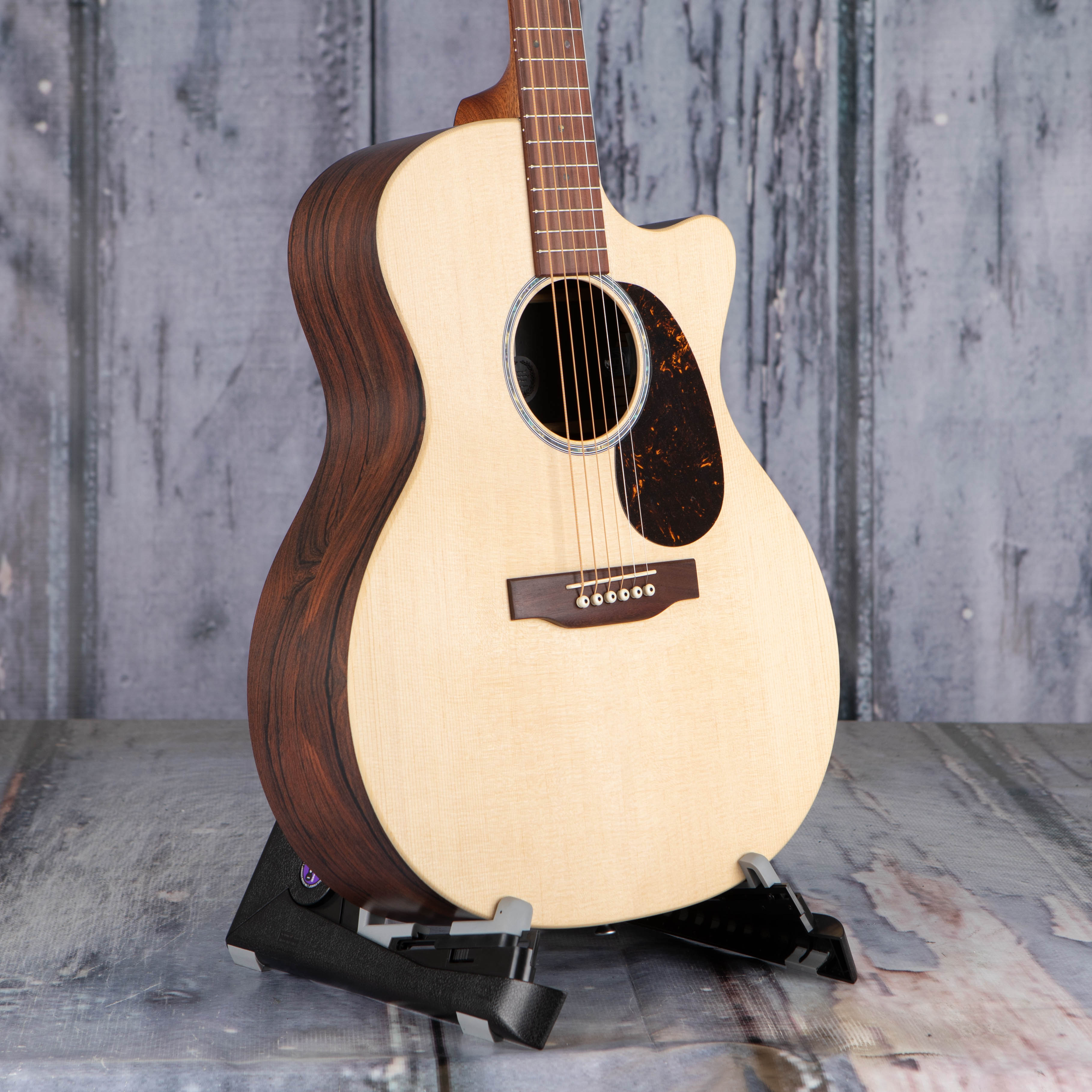 Martin GPC-X2E Acoustic/Electric Guitar, Natural, angle