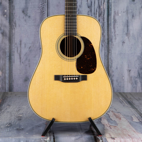 Martin HD-28 Acoustic Guitar, Natural, front closeup