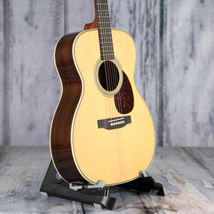 Martin OM-28 Acoustic Guitar, Natural, angle