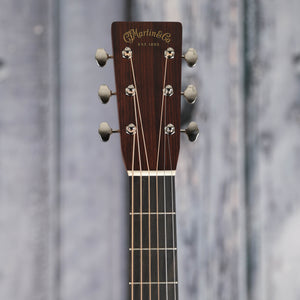 Martin OM-28 Acoustic Guitar, Natural, front headstock
