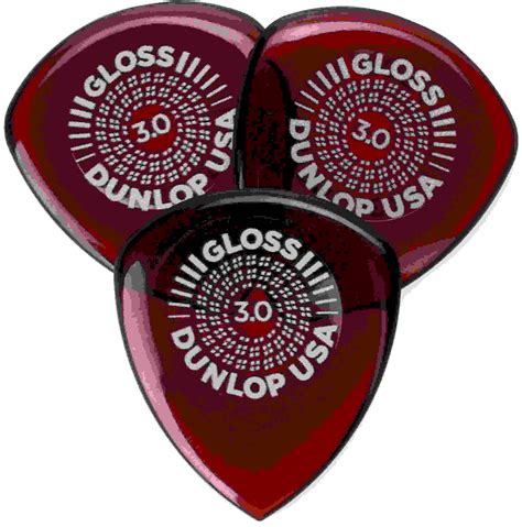 Used Dunlop Flow Gloss 3mm Guitar Picks, 3-Pack