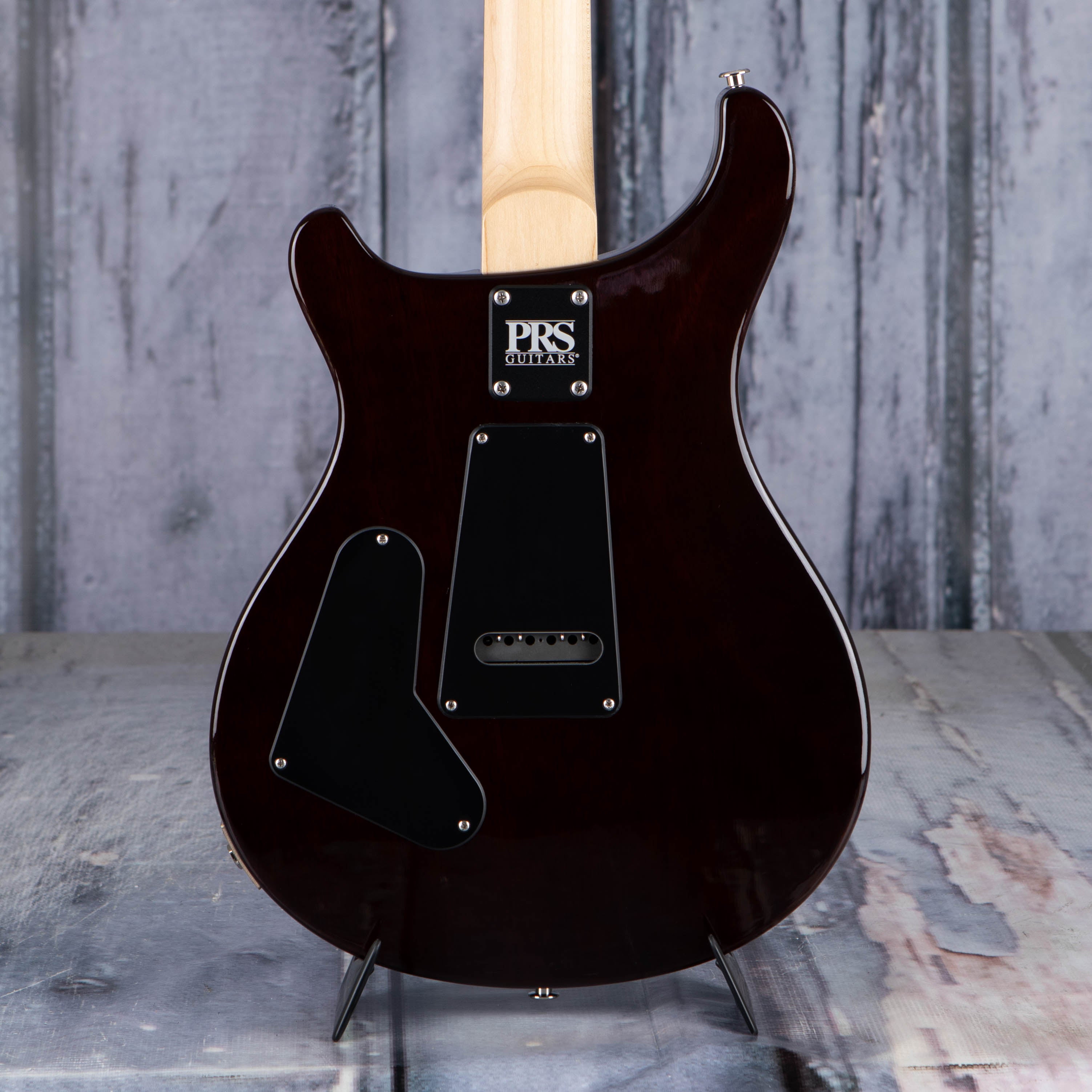Paul Reed Smith CE 24 Electric Guitar, Black Amber, back closeup