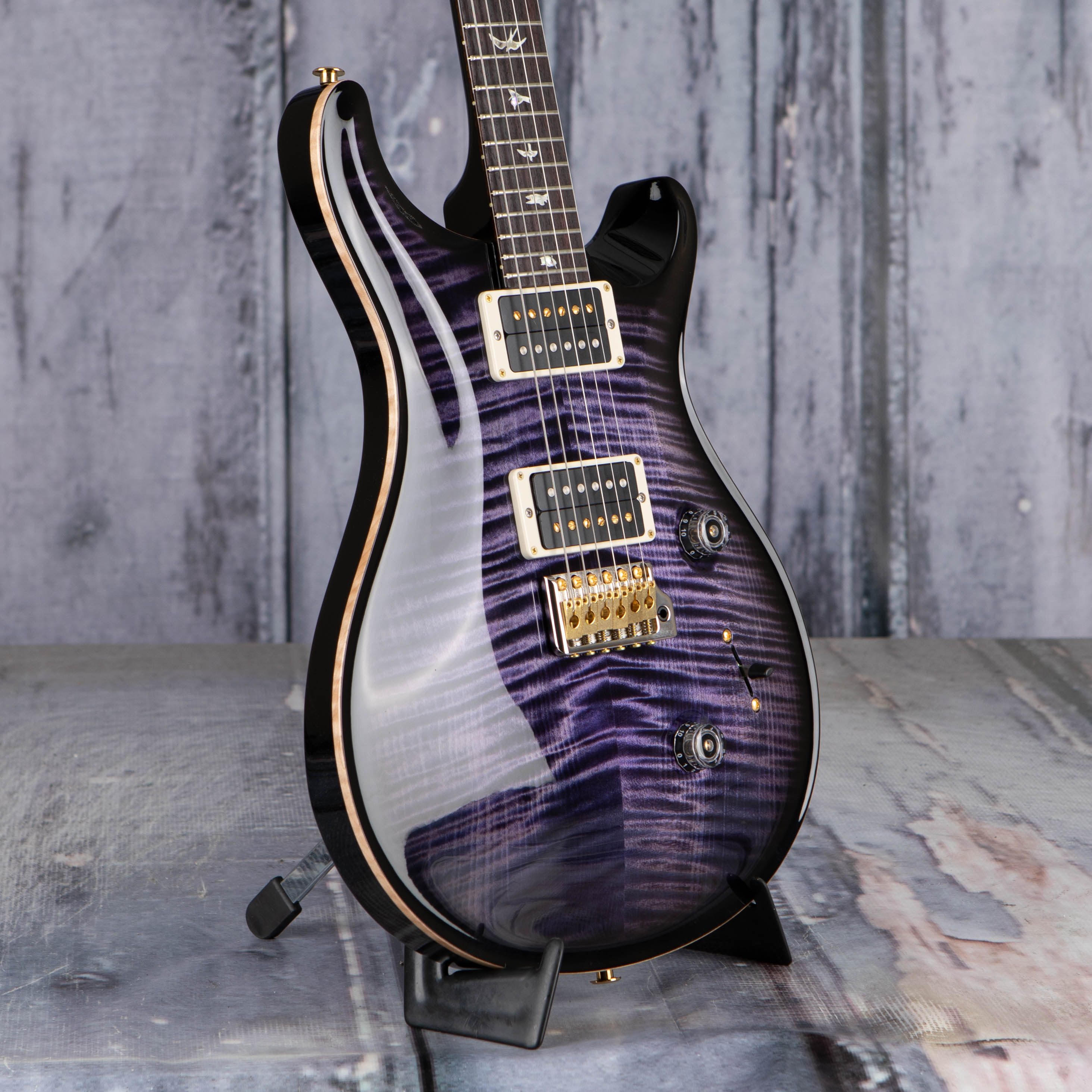 Paul Reed Smith Custom 24 10-Top Electric Guitar, Purple Mist, angle