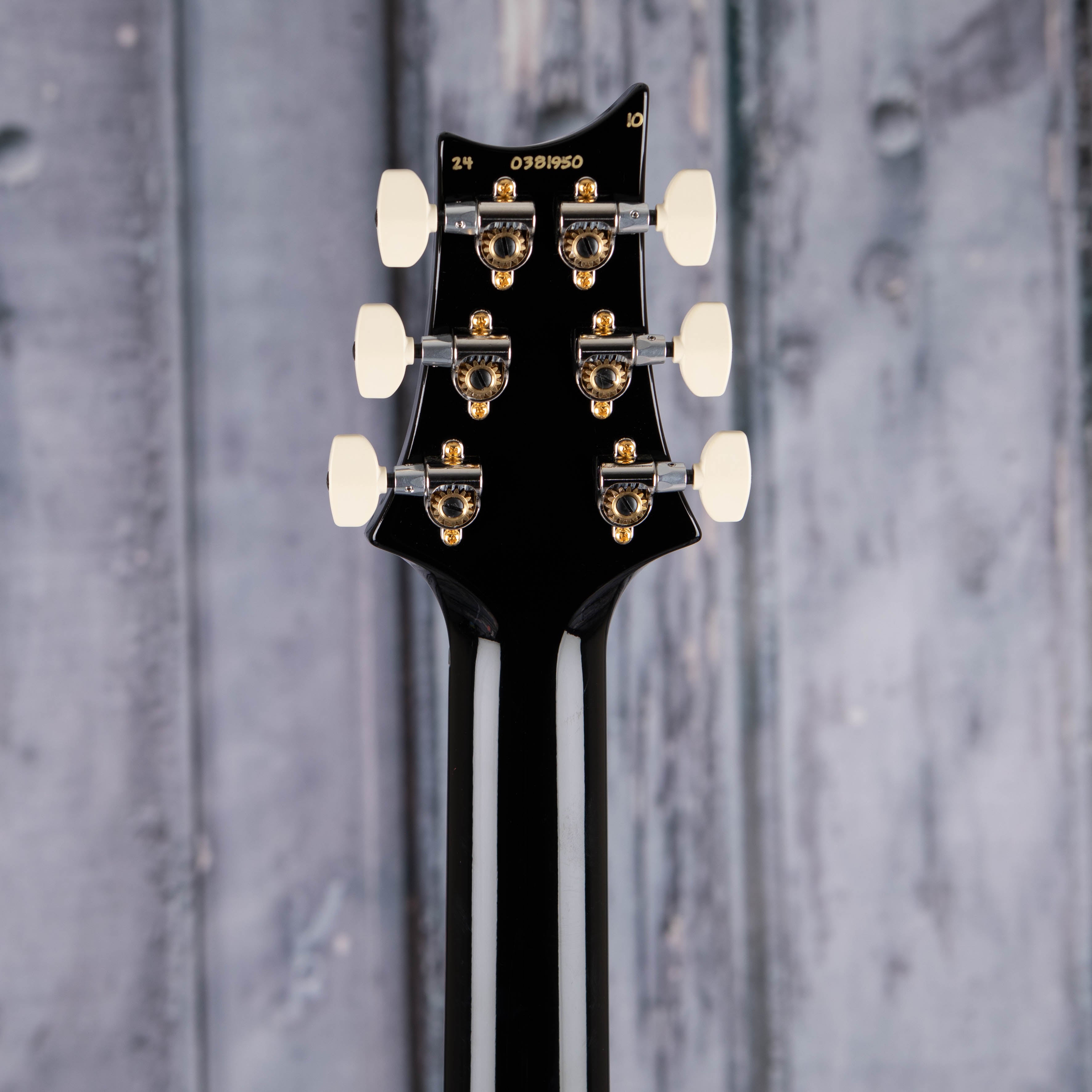 Paul Reed Smith Custom 24 10-Top Electric Guitar, Purple Mist, back headstock