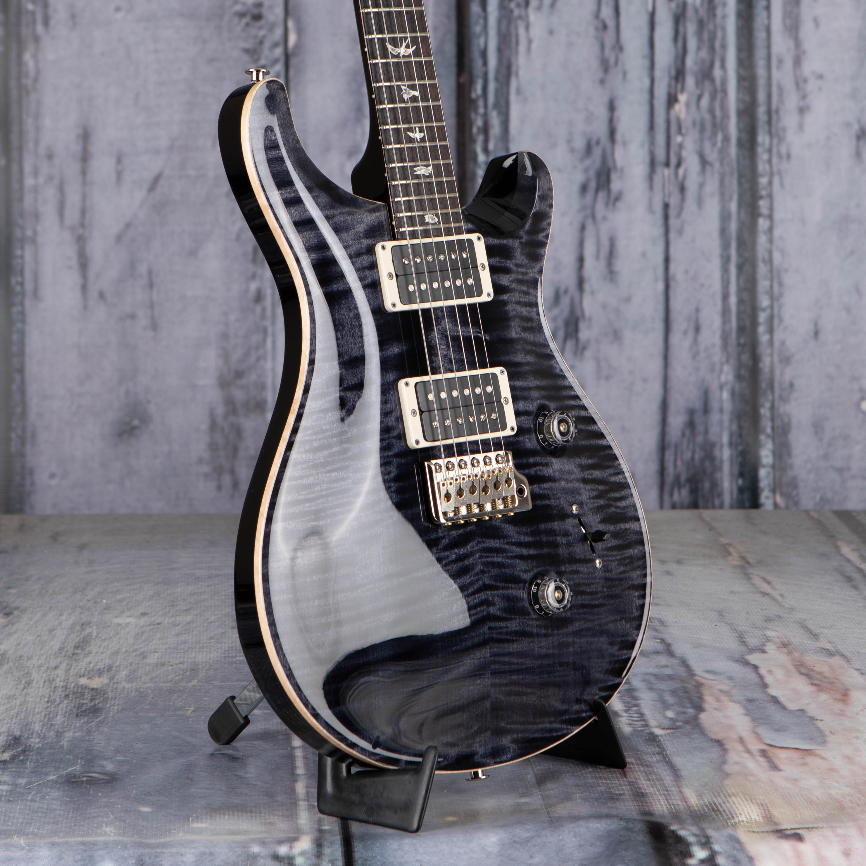 Paul Reed Smith Custom 24 Electric Guitar, Gray Black, angle