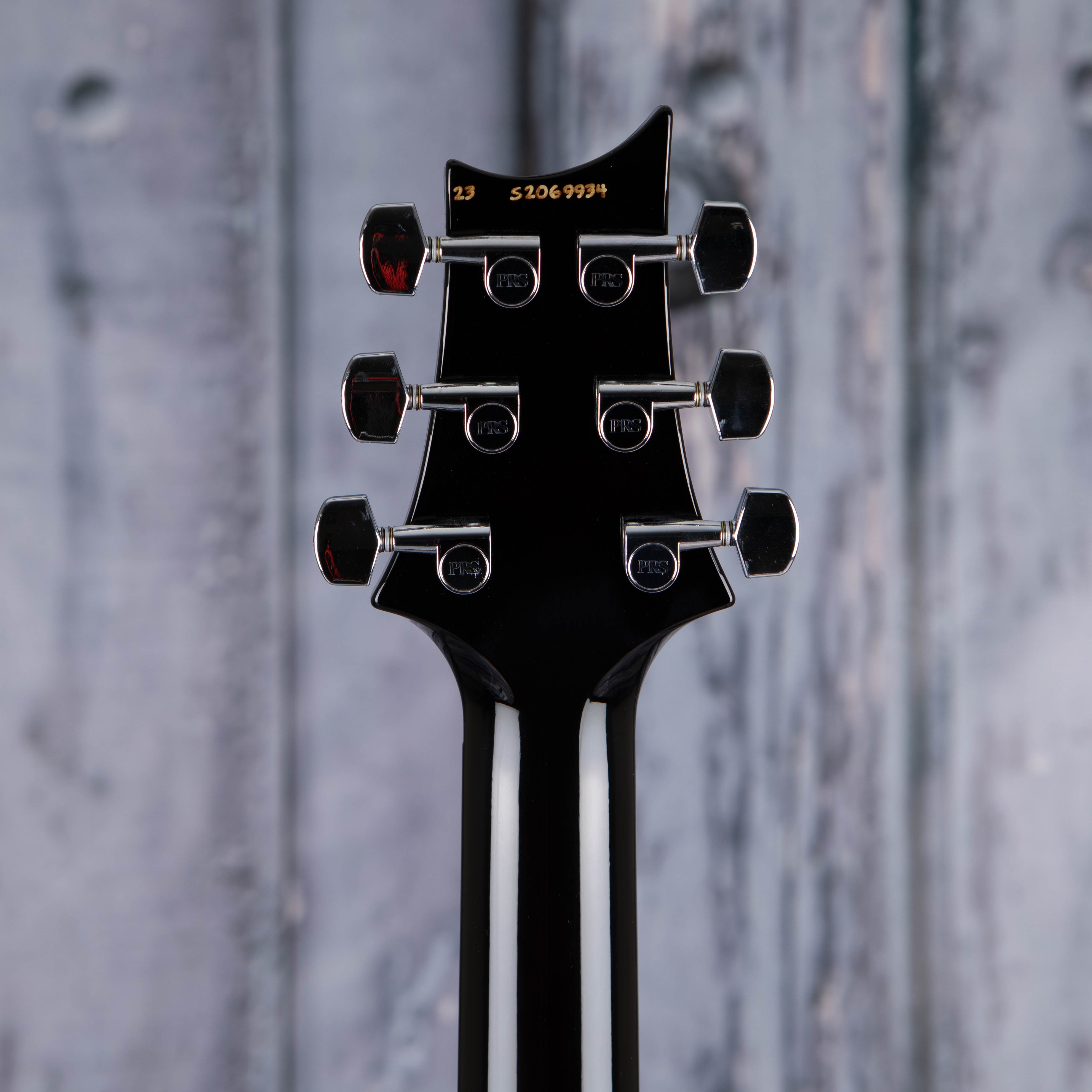 Paul Reed Smith S2 10th Anniversary Custom 24 Limited Edition Electric Guitar, Black Amber, back headstock