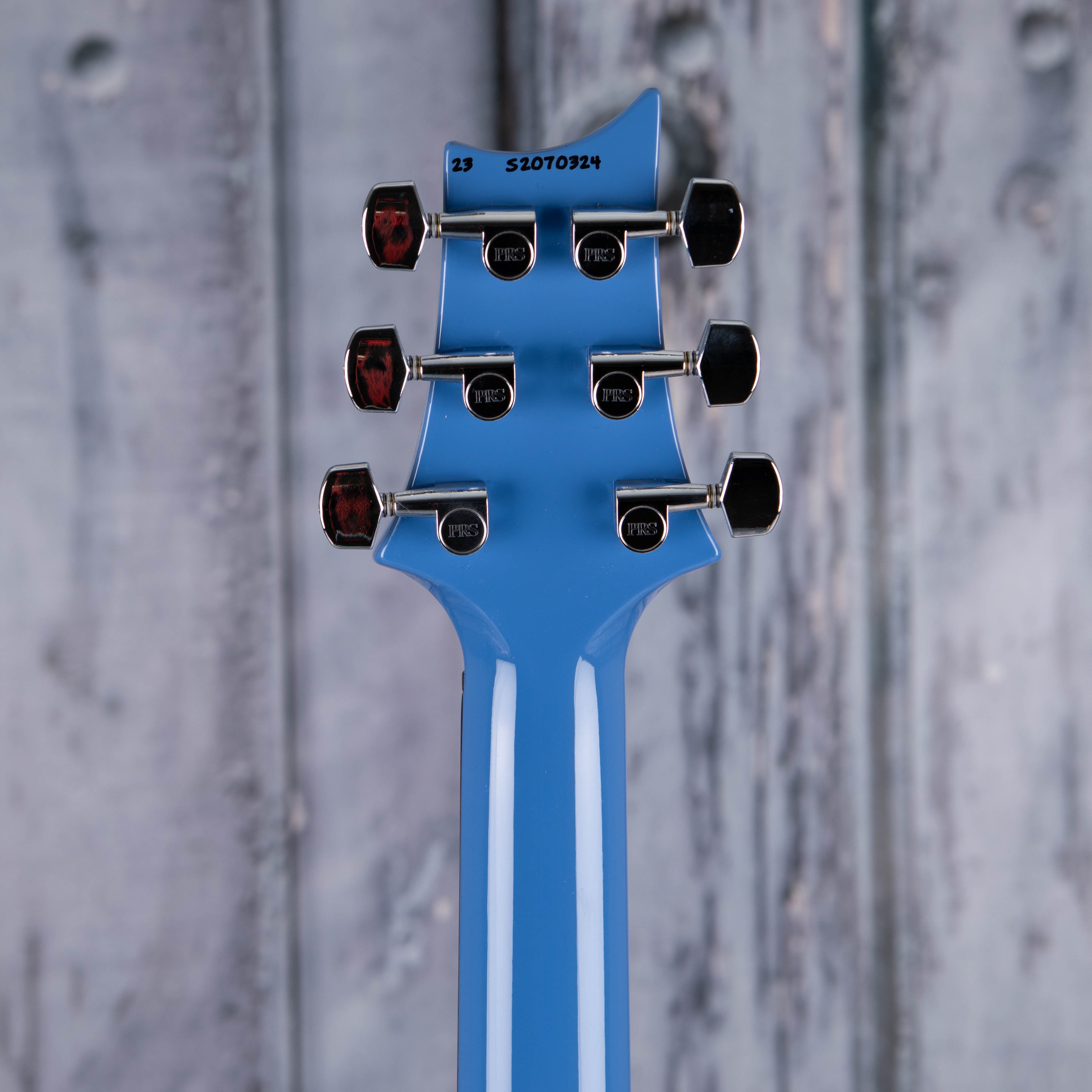 Paul Reed Smith S2 Standard 24 Electric Guitar, Mahi Blue, back headstock