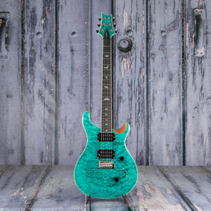 Paul Reed Smith SE Custom 24 Quilt Electric Guitar, Turquoise, front