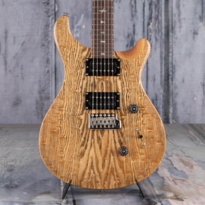 Paul Reed Smith SE Custom 24 Exotic Electric Guitar, Natural, front closeup