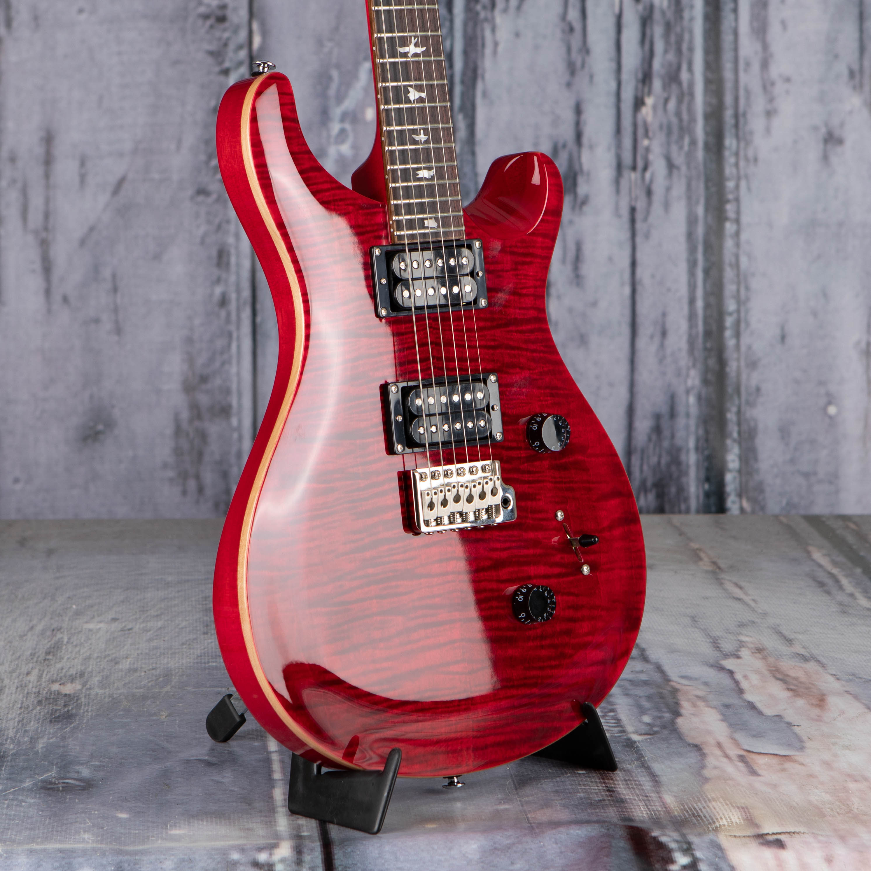 Paul Reed Smith SE Custom 24 LTD Electric Guitar, Ruby, angle