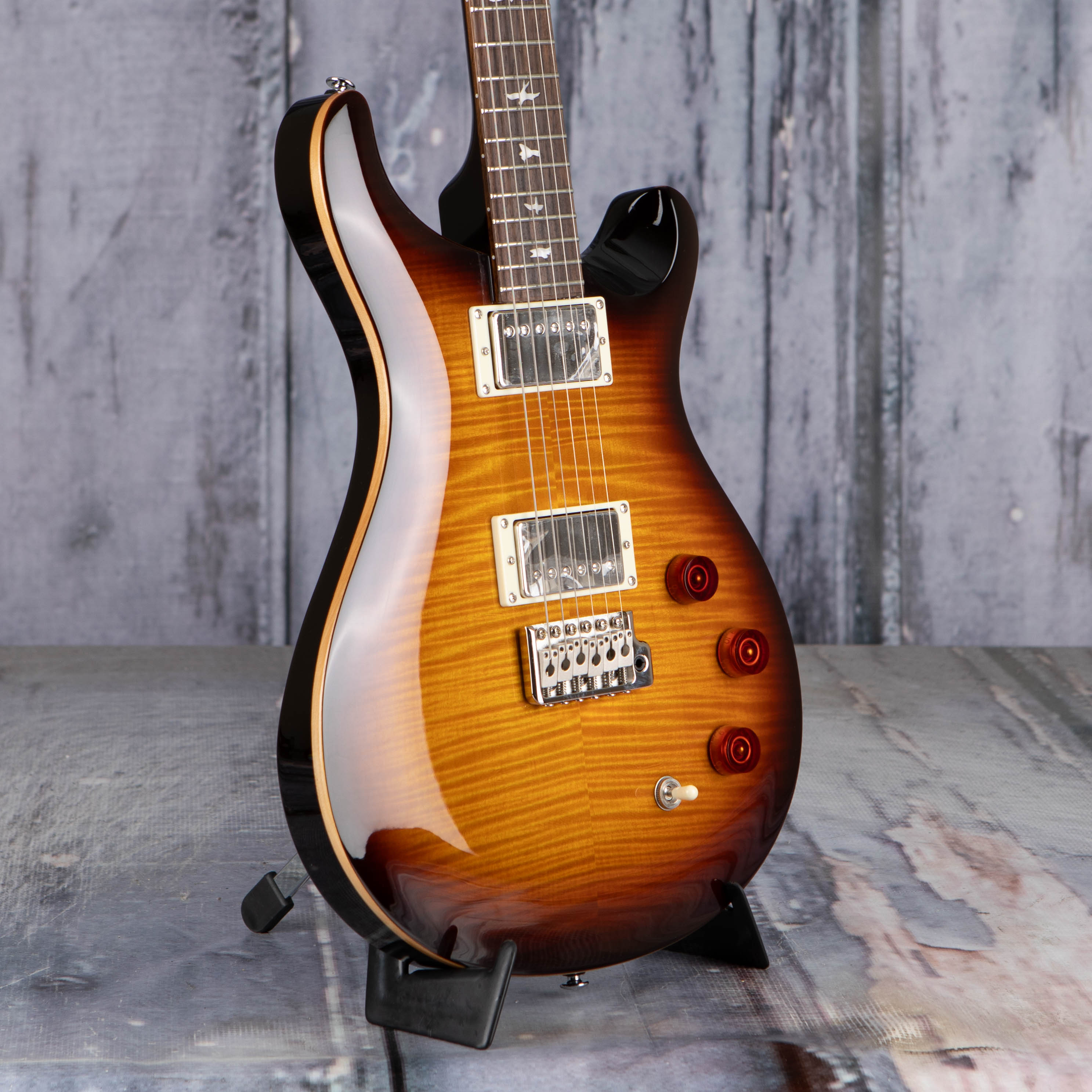Paul Reed Smith SE DGT David Grissom Signature Electric Guitar, McCarty Tobacco Sunburst, angle
