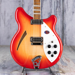 Rickenbacker 360/12 12-String Semi-Hollowbody Guitar, Fireglo, front closeup