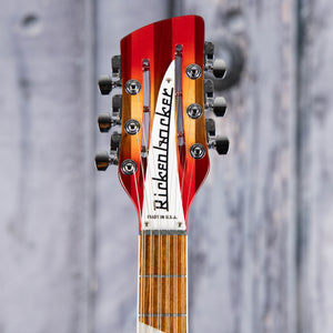 Rickenbacker 360/12 12-String Semi-Hollowbody Guitar, Fireglo, front headstock