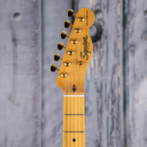 Squier FSR Classic Vibe '50s Telecaster Electric Guitar, White Blonde, front headstock